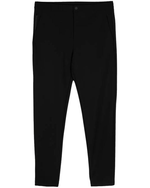 Theory Black Terrance Mid-Rise Slim-Fit Track Pants for men