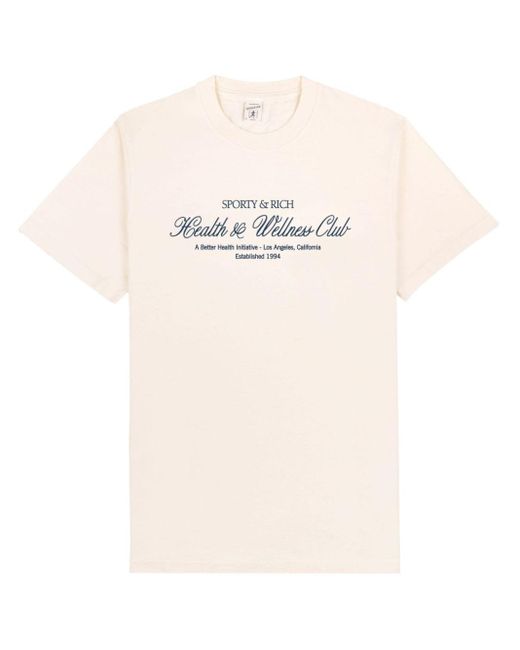 Camiseta H&W Club Sporty & Rich de color Natural