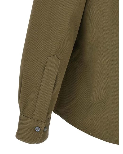 Cellar Door Green Button-Down Cuffed Shirt for men