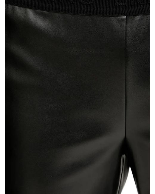 ERMANNO FIRENZE Black Logo-Waist Straight Trousers