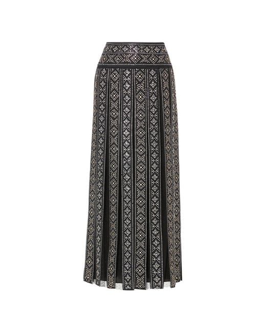 Temperley London Gray Gallantry Pleated Maxi Skirt