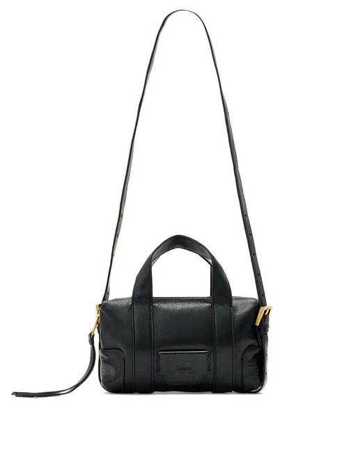 AllSaints Black Ares Leather Tote Bag