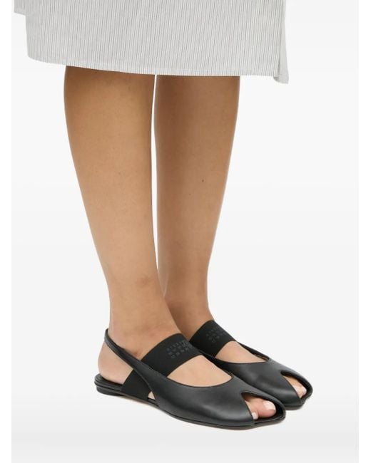 MM6 by Maison Margiela Black Anatomic Numeric Slingback