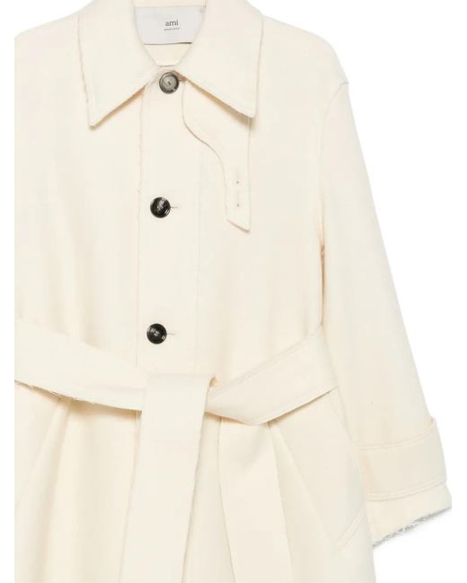 AMI Natural Belted Coat