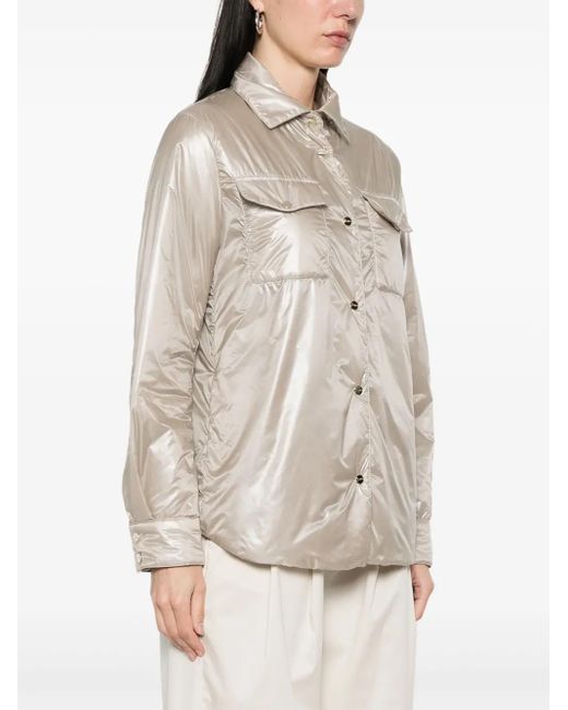 Herno Natural Shiny Finish Cream Jacket
