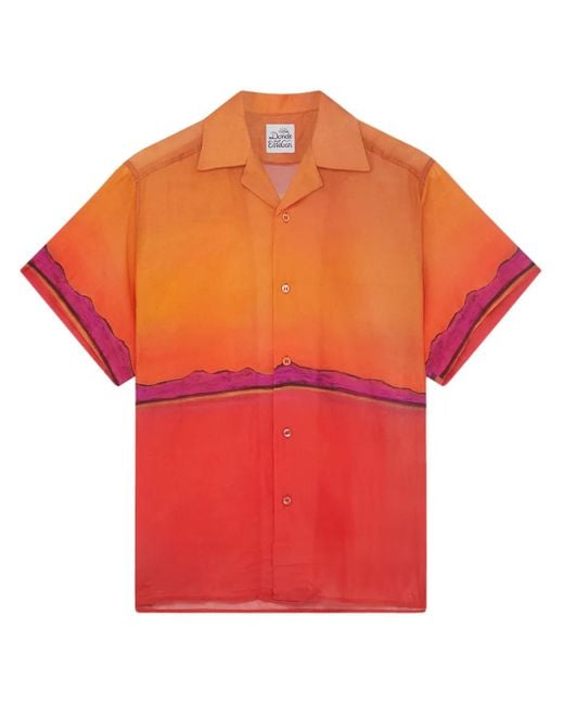 Donde Esteban Orange Chemise Baru for men