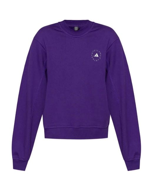 Adidas By Stella McCartney Purple Logo-Detail Sweatshirt