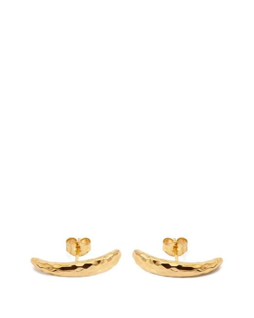 Yoj Metallic Arto Hammered Cuff Stud Earrings