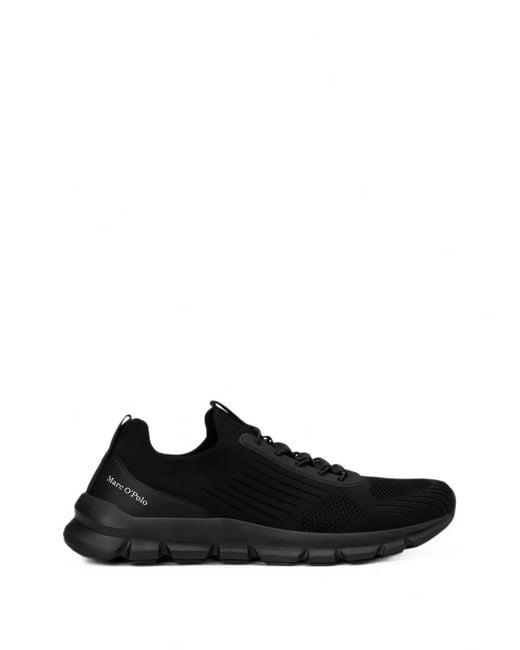 Marc O' Polo Black Knit Panelled Sneakers for men