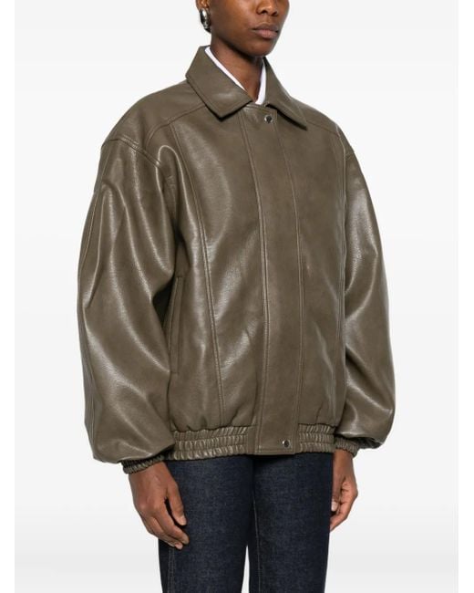 Frankie Shop Brown Prescott Elastic-Cuff Jacket