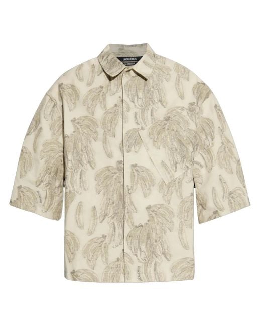 Jacquemus White Patterned Shirt for men