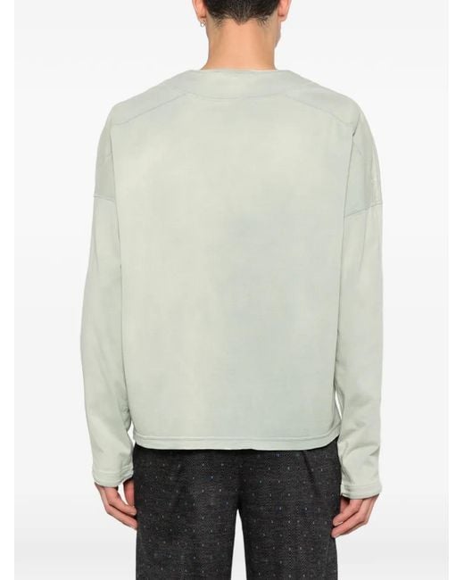 Kiko Kostadinov Green Sargo Long-Sleeve Henley T-Shirt for men