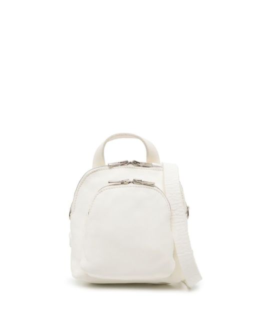 Guidi White Leather Shoulder Bag