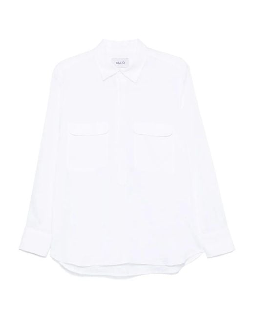 Polo En Lin D4.0 pour homme en coloris White