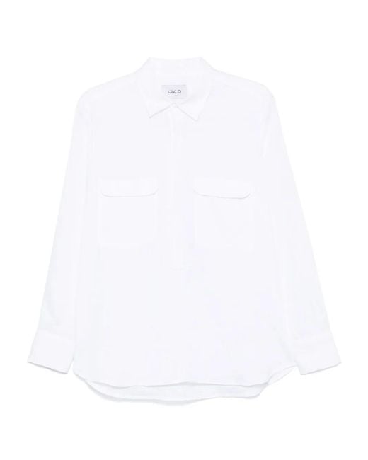 Polo De Lino D4.0 de hombre de color White