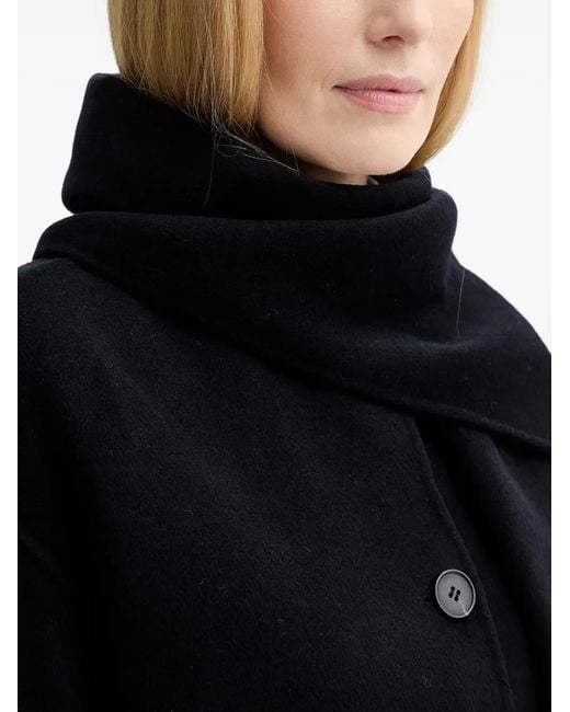 Marc O' Polo Black Button Flap Pocket Coat