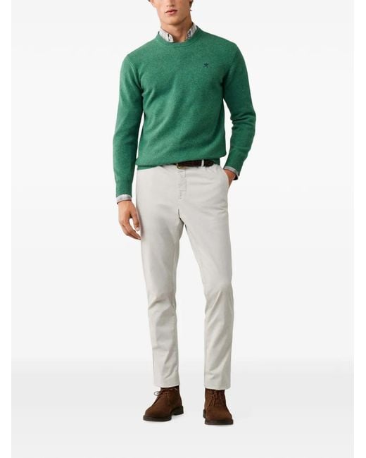 Hackett Green Crew-Neck Sweater for men