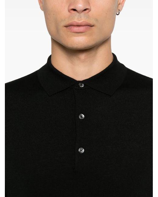 Polo Con Botones Aspesi de hombre de color Black