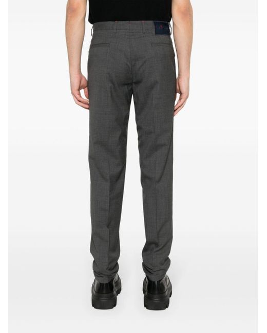 Pantalon en laine à patch logo Kiton pour homme en coloris Gray