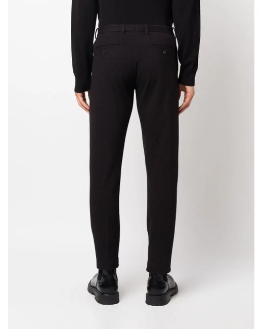 Circolo 1901 Black Drawstring-Waistband Tapered-Leg Trousers for men