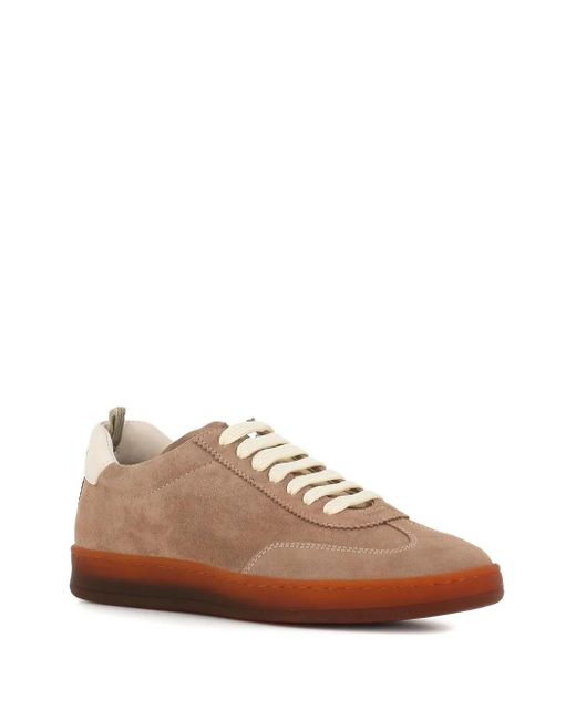 Officine Creative Brown Suede Lace-Up Sneakers