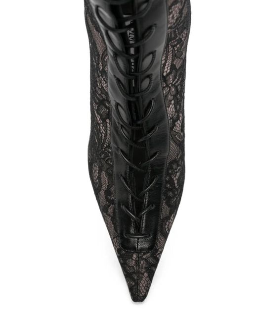 Jimmy Choo Black Scarlett Lace-Up Over-The-Knee Boots