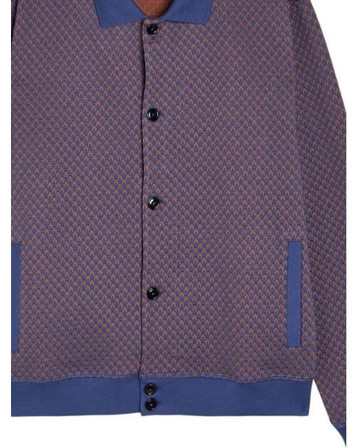 Paul Smith Purple Patterned Cardigan for men