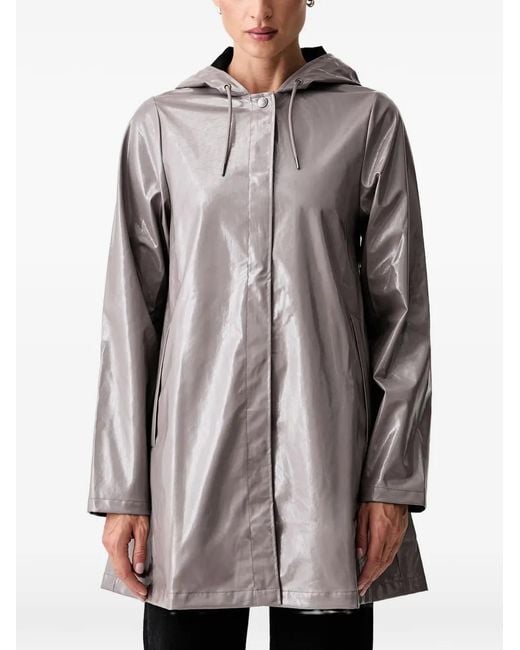 Rains Brown A-Line Hooded Raincoat