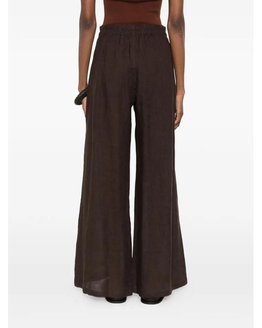 Maurizio Braschi Brown Wide-Leg Trousers