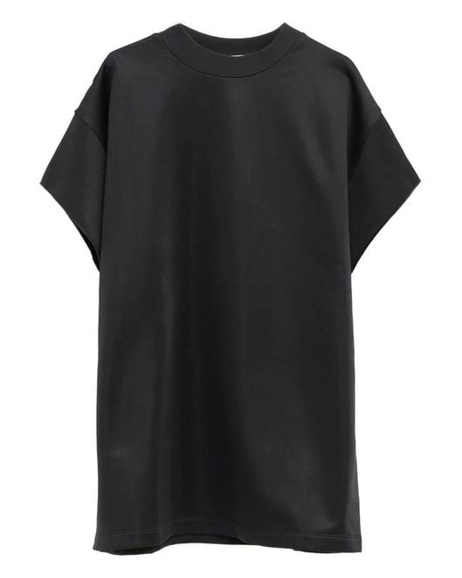 Fear Of God Black Logo-Print Raw-Cut T-Shirt for men