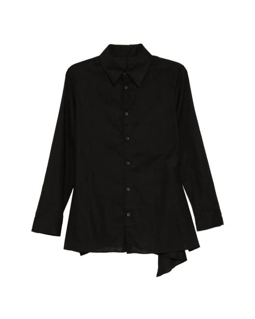 Yohji Yamamoto Black Asymmetric Shirt