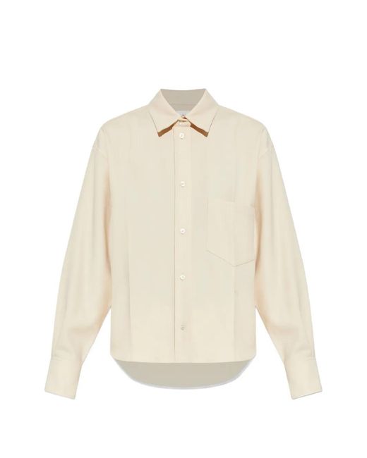 Victoria Beckham White Chest-Pocket Blouse