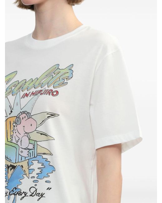 Camiseta con estampado gráfico SJYP de color White