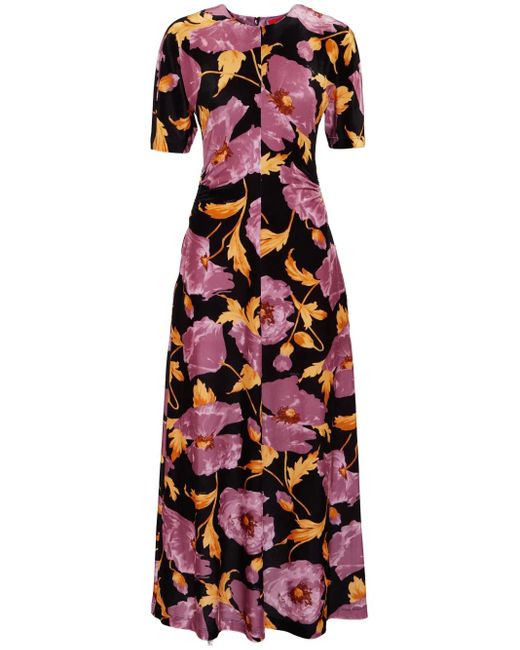 LaDoubleJ Red Angelica Midi Dress