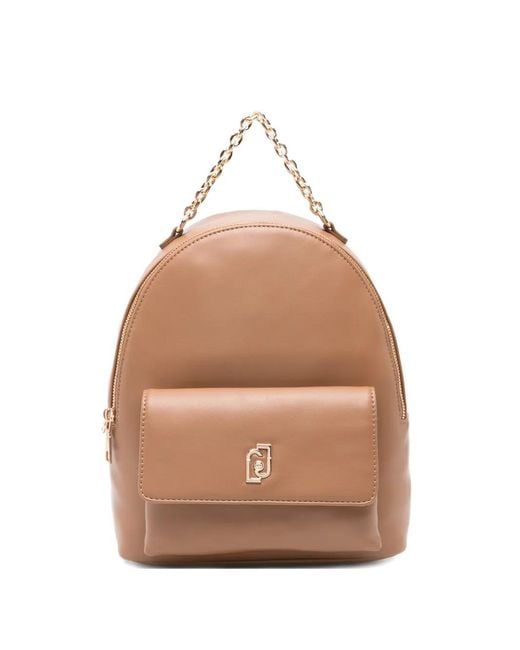 Liu Jo Natural Logo-Plaque Backpack