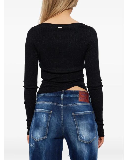 Top Cruzado DSquared² de color Black