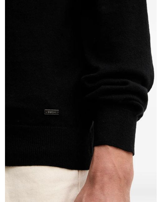 Geox Black Logo-Palque Roll-Neck Sweater for men
