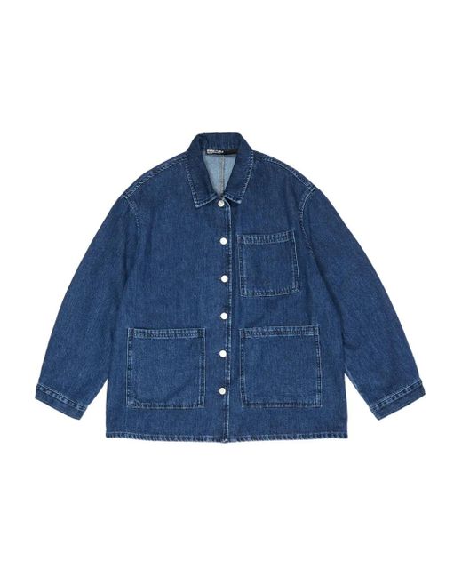 Bimba Y Lola Blue Double-Pocket Denim Jacket