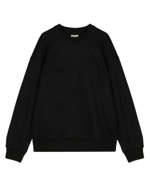 Wooyoungmi Black Logo-print Cotton Sweatshirt for men