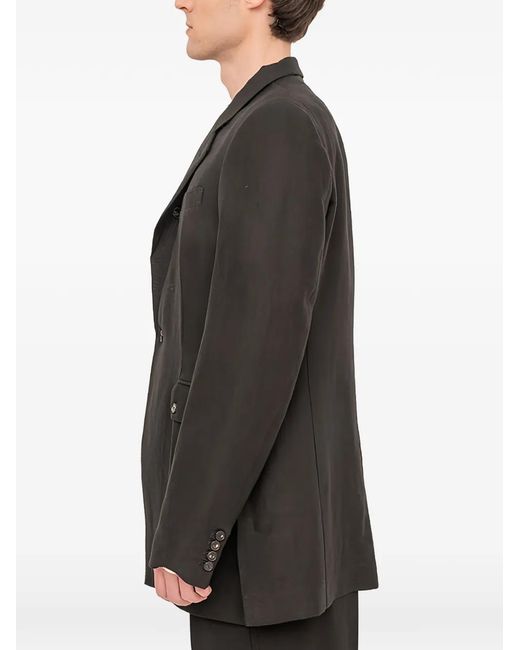 Setchu Black Single-Breasted Coat for men