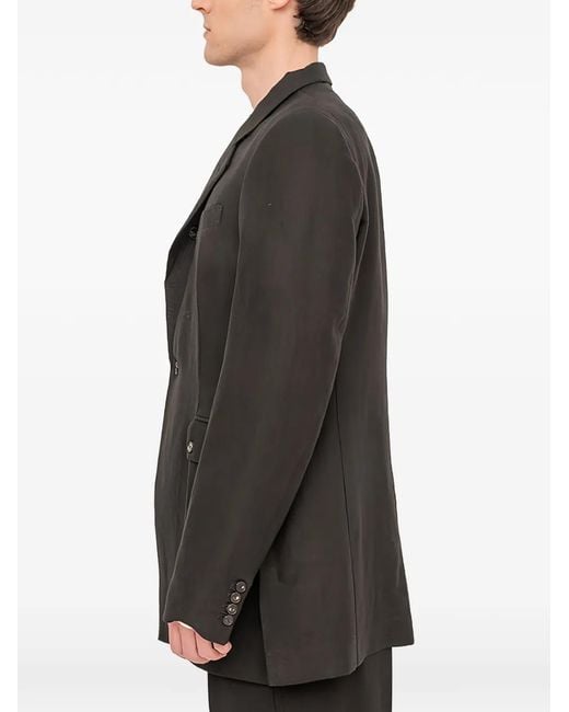 Setchu Black Single-Breasted Coat for men