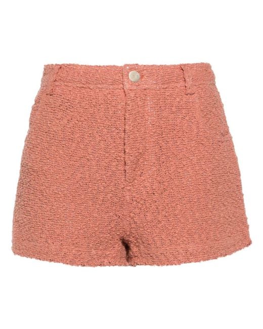 Shorts de bouclé IRO de color Pink