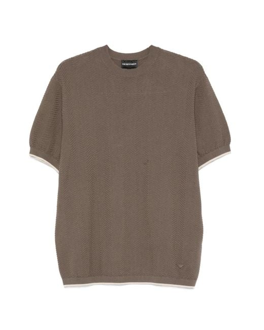 Emporio Armani Brown Short-Sleeve T-Shirt for men