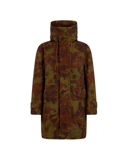 DSquared² Brown Cowflage Parka for men
