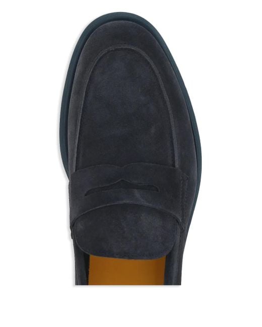 Doucal's Black Suede Loafers for men