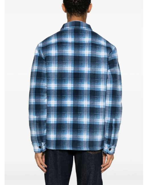 Polo Ralph Lauren Blue Plaid-check Fleece Shirt for men