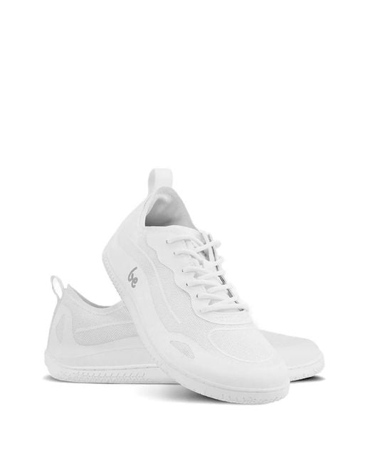 Be Lenka White Mesh-Panel Lace-Up Sneakers
