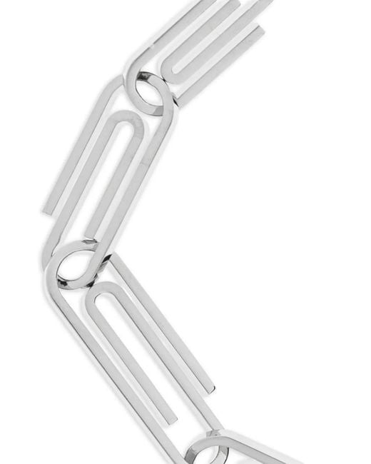 Off-White c/o Virgil Abloh Metallic Paperclip-Link Bracelet for men