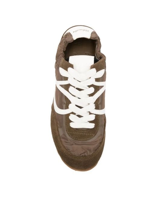 Palomitas By Paloma Barcelo' White Halia Logo-Patch Panelled Sneakers