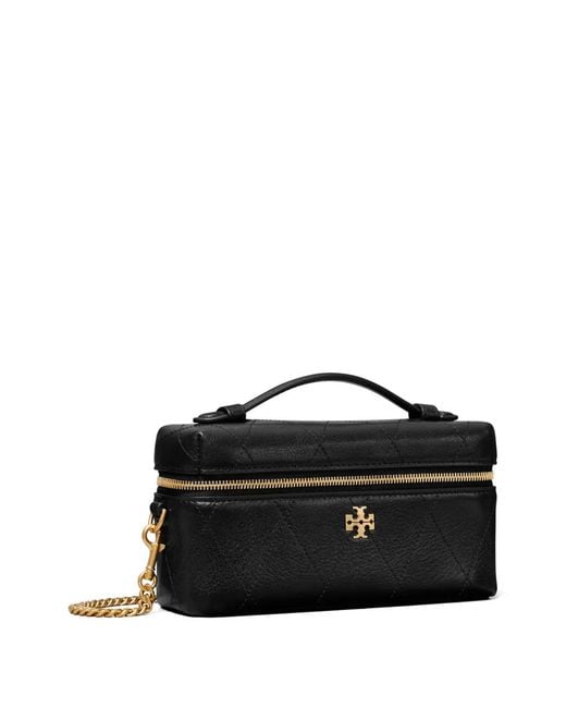 Tory Burch Black Charlie Quilted Leather Mini Bag